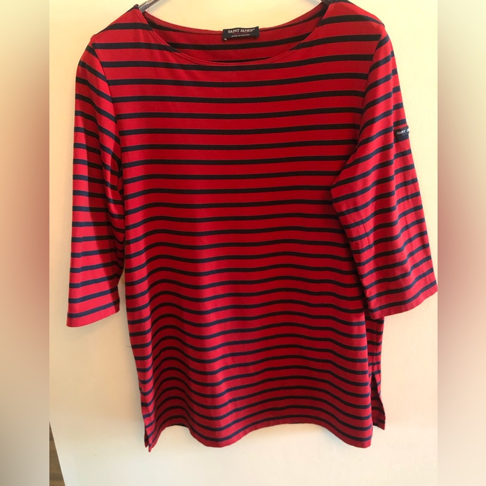 Saint James “Phare” UV protection striped top oversized Small